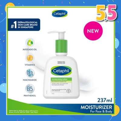 CETAPHIL Dry To Normal & Sensitive Skin Moisturising Lotion (For Face & Body) 237ml
