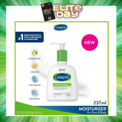 CETAPHIL - Dry To Normal & Sensitive Skin Moisturising Lotion (For Face & Body) 237ml