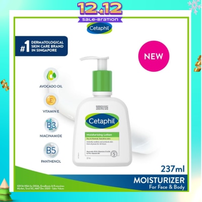 CETAPHIL Dry To Normal & Sensitive Skin Moisturising Lotion (For Face & Body) 237ml