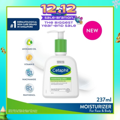 CETAPHIL Dry To Normal & Sensitive Skin Moisturising Lotion (For Face & Body) 237ml