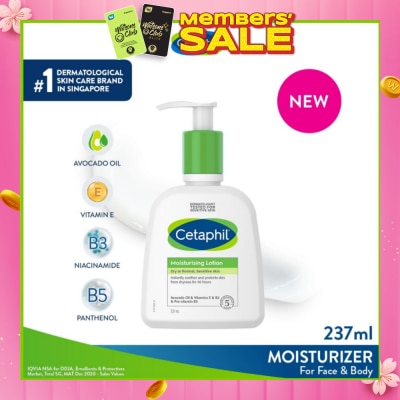 CETAPHIL Dry To Normal & Sensitive Skin Moisturising Lotion (For Face & Body) 237ml