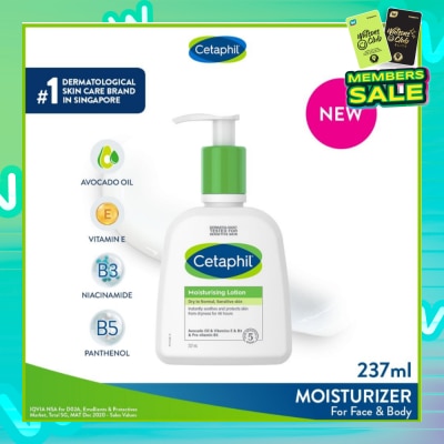 CETAPHIL Dry To Normal & Sensitive Skin Moisturising Lotion (For Face & Body) 237ml