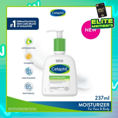 CETAPHIL Dry To Normal & Sensitive Skin Moisturising Lotion (For Face & Body) 237ml