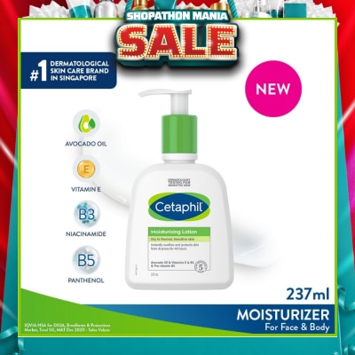 CETAPHIL - Dry To Normal & Sensitive Skin Moisturising Lotion (For Face & Body) 237ml
