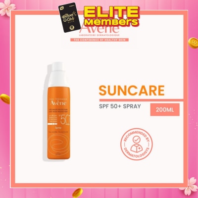 AVÈNE Very High Protection SPF50+ UVA/UVB Suncare Spray (For Sensitive Skin & Water-Resistant) 200ml