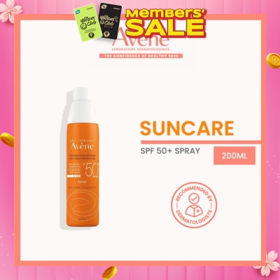 AVÈNE Very High Protection SPF50+ UVA/UVB Suncare Spray (For Sensitive Skin & Water-Resistant) 200ml