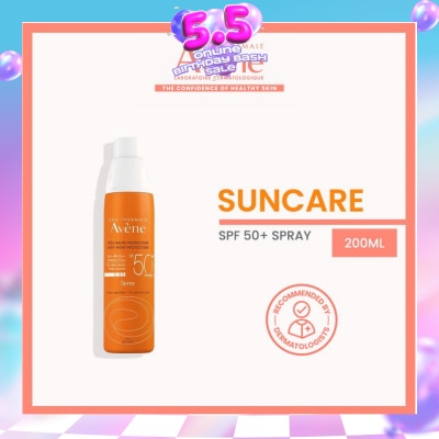 AVÈNE - Very High Protection SPF50+ UVA/UVB Suncare Spray (For Sensitive Skin & Water-Resistant) 200ml