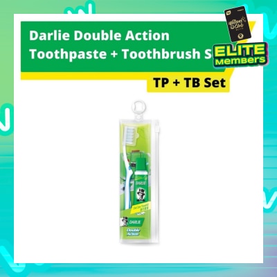 DARLIE Double Action Travel Kit Packset consists Toothpaste 1s + Toothbrush 1s