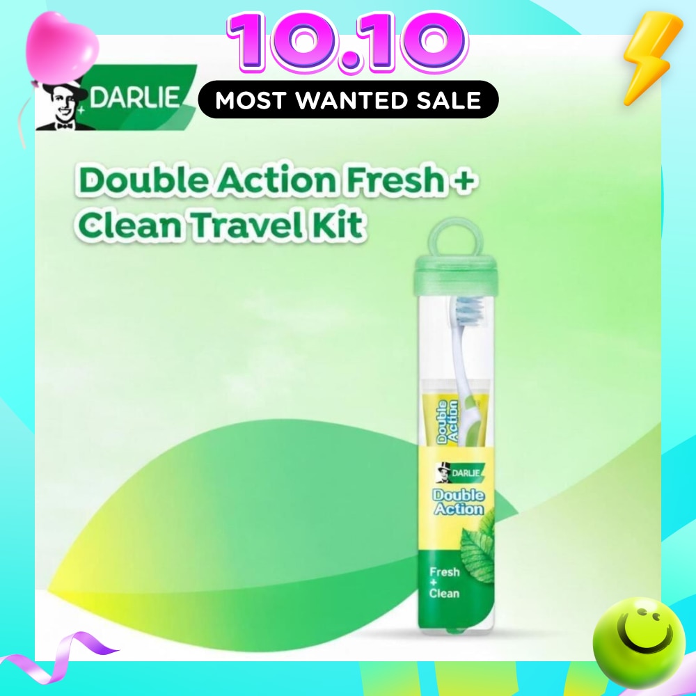 Double Action Travel Kit Packset consists Toothpaste 1s + Toothbrush 1s image