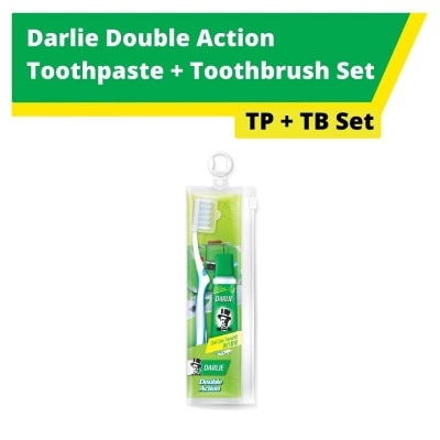 DARLIE Double Action Travel Kit Packset consists Toothpaste 1s + Toothbrush 1s