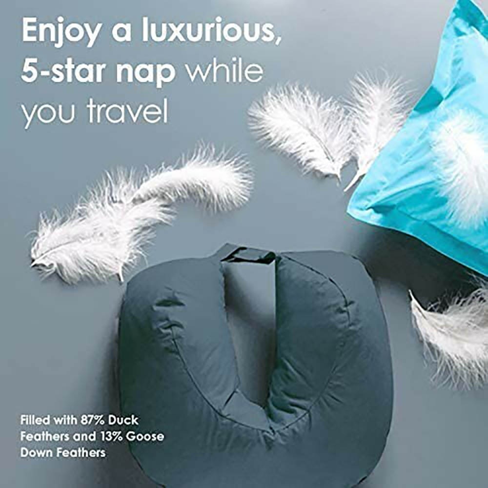 TB215 Dream Neck Pillow (100% Satin Cotton Cover & Filled With High Quality Feathers) 1s