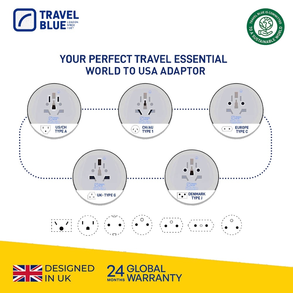 TB970 World To USA Travel Adaptor 1s