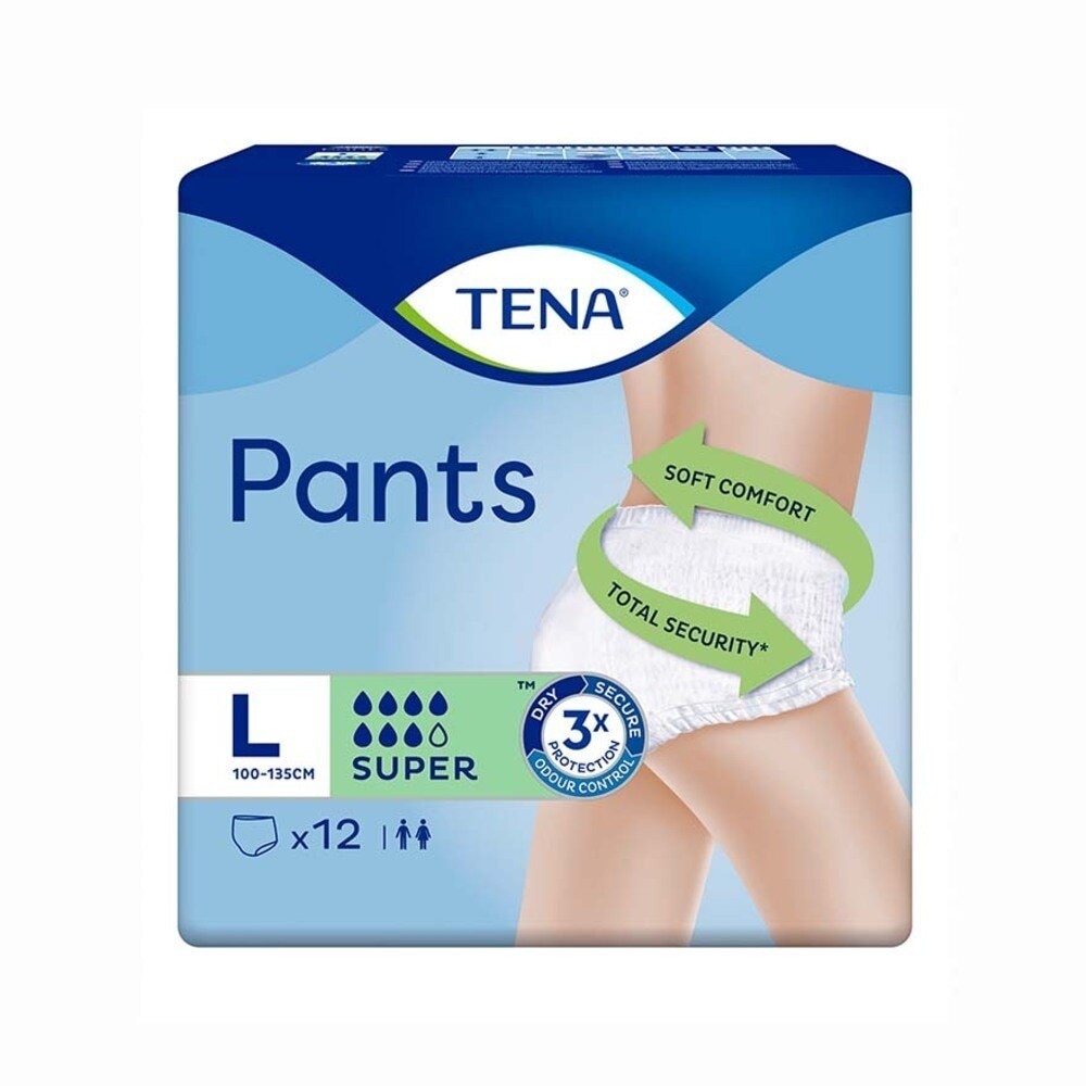 Tena Pants Super Adult Diapers Size L 12s