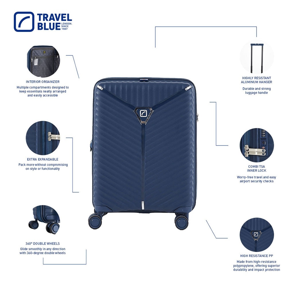 TB3309 Summitcase (S) Navy Blue (38.5cm x 55cm x 23cm) 1s