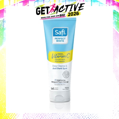 SAFI - Perfect White 3X Whipped Foam Cleanser (100X Vitamin C + Morinamide + Glycolic Acid) 95g image