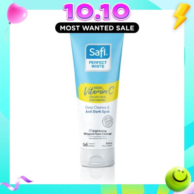 SAFI Perfect White 3X Whipped Foam Cleanser (100X Vitamin C + Morinamide + Glycolic Acid) 95g image