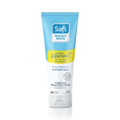 SAFI Perfect White 3X Whipped Foam Cleanser (100X Vitamin C + Morinamide + Glycolic Acid) 95g