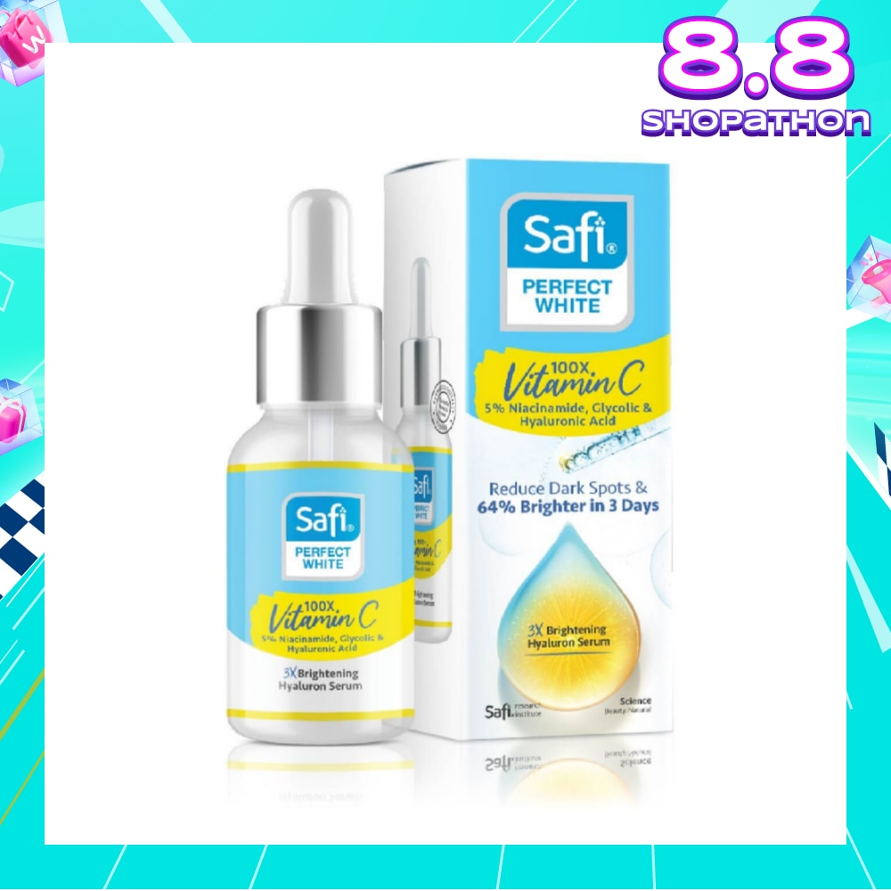 Perfect White 3X Brightening Hyaluron Serum (100X Vitamin C + Morinamide + Glycolic Acid) 30ml