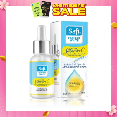 SAFI Perfect White 3X Brightening Hyaluron Serum (100X Vitamin C + Morinamide + Glycolic Acid) 30ml