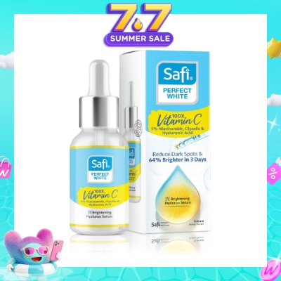 SAFI - Perfect White 3X Brightening Hyaluron Serum (100X Vitamin C + Morinamide + Glycolic Acid) 30ml