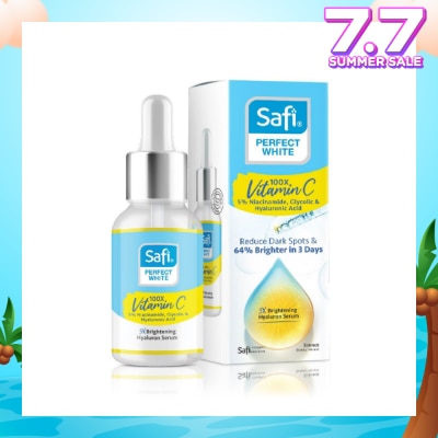 SAFI Perfect White 3X Brightening Hyaluron Serum (100X Vitamin C + Morinamide + Glycolic Acid) 30ml