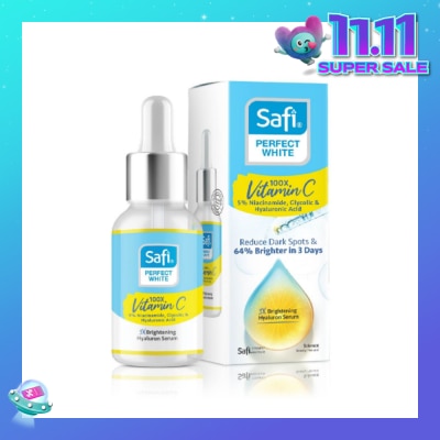 SAFI Perfect White 3X Brightening Hyaluron Serum (100X Vitamin C + Morinamide + Glycolic Acid) 30ml