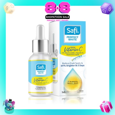 SAFI - Perfect White 3X Brightening Hyaluron Serum (100X Vitamin C + Morinamide + Glycolic Acid) 30ml