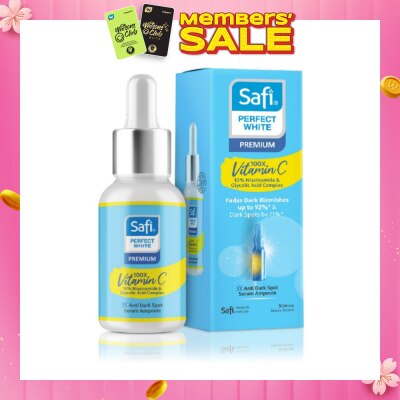 SAFI Perfect White 3X Anti Dark Spot Serum Ampoule (100X Vitamin C + Morinamide + Glycolic Acid) 30ml