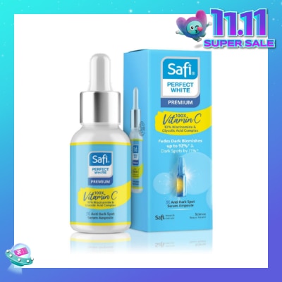 SAFI Perfect White 3X Anti Dark Spot Serum Ampoule (100X Vitamin C + Morinamide + Glycolic Acid) 30ml