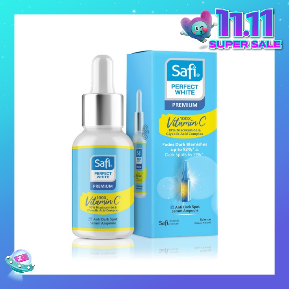 Perfect White 3X Anti Dark Spot Serum Ampoule (100X Vitamin C + Morinamide + Glycolic Acid) 30ml