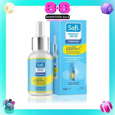 SAFI - Perfect White 3X Anti Dark Spot Serum Ampoule (100X Vitamin C + Morinamide + Glycolic Acid) 30ml