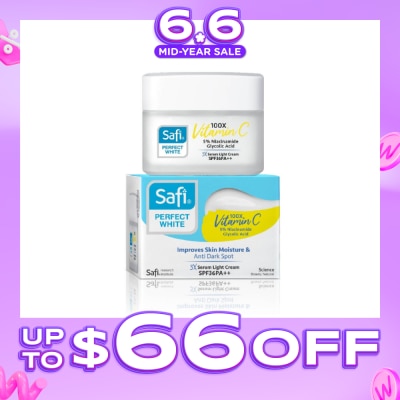 SAFI - Perfect White 3X Serum Light Cream SPF36PA++ (100X Vitamin C + Morinamide + Glycolic Acid) 45g