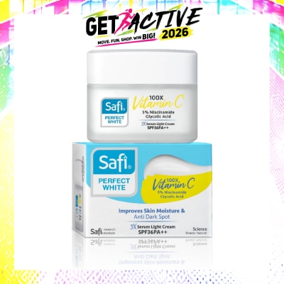 SAFI - Perfect White 3X Serum Light Cream SPF36PA++ (100X Vitamin C + Morinamide + Glycolic Acid) 45g image