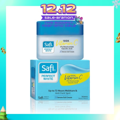 SAFI Perfect White 3X Gel Cream (100X Vitamin C + Morinamide + Glycolic Acid) 45g