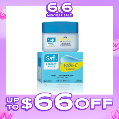 SAFI - Perfect White 3X Gel Cream (100X Vitamin C + Morinamide + Glycolic Acid) 45g