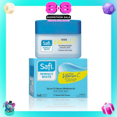 SAFI - Perfect White 3X Gel Cream (100X Vitamin C + Morinamide + Glycolic Acid) 45g