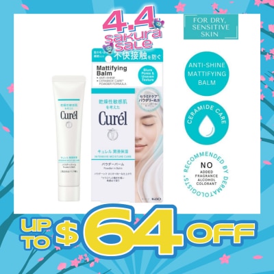 CUREL - Intensive Moisture Care Powder In Balm (Anti-Shine Mattifying Balm With Ceramides For Dry & Sensitive Skin) 34g