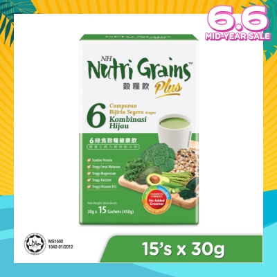 NH DETOXLIM Plus Instant Multi Mix Grains With 6 Green (Helps To Build Healthy Red Blood Cells & Support Weight Management) 15s