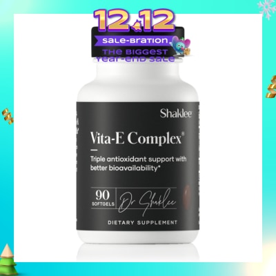 SHAKLEE Vita-E Complex Dietary Supplement Softgel (Triple Antioxidant To Support Better Bioavailability) 90s