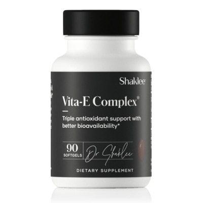 SHAKLEE Vita-E Complex Dietary Supplement Softgel (Triple Antioxidant To Support Better Bioavailability) 90s