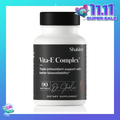 SHAKLEE Vita-E Complex Dietary Supplement Softgel (Triple Antioxidant To Support Better Bioavailability) 90s