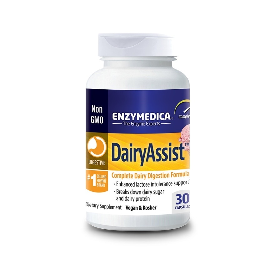 Dairy Assist Complete Dairy Digestion Formula Vegan Dietary Supplement Capsule 30s
