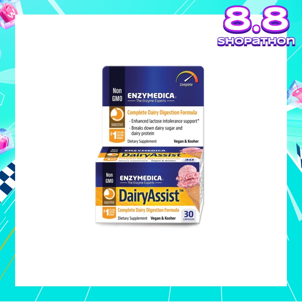 Dairy Assist Complete Dairy Digestion Formula Vegan Dietary Supplement Capsule 30s