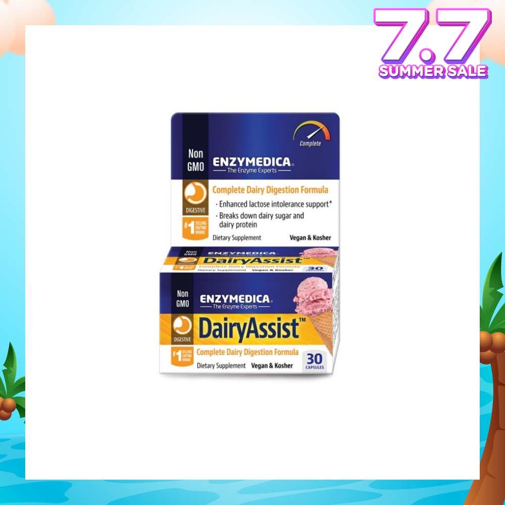 Dairy Assist Complete Dairy Digestion Formula Vegan Dietary Supplement Capsule 30s