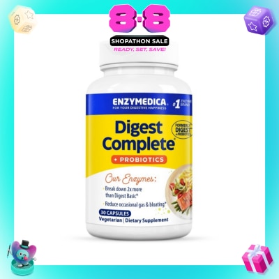 ENZYMEDICA - Digest Complete +Probiotics Vegetarian Dietary Supplement Capsule 30s