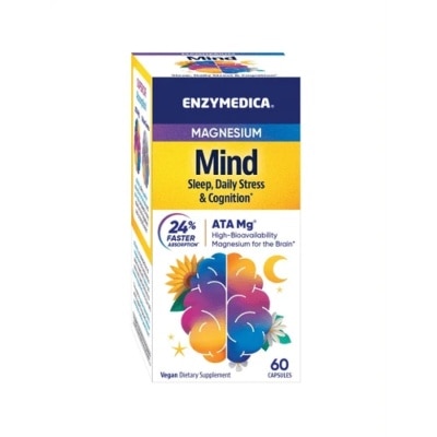 ENZYMEDICA Magnesium Mind Sleep, Daily Stress & Cognition* Vegan Dietary Supplement Capsule 60s