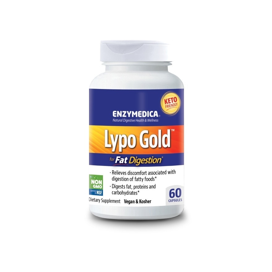 Lypo Gold For Fat Digestion Vegan & Kosher Dietary Supplement Capsule (Keto Friendly) 60s