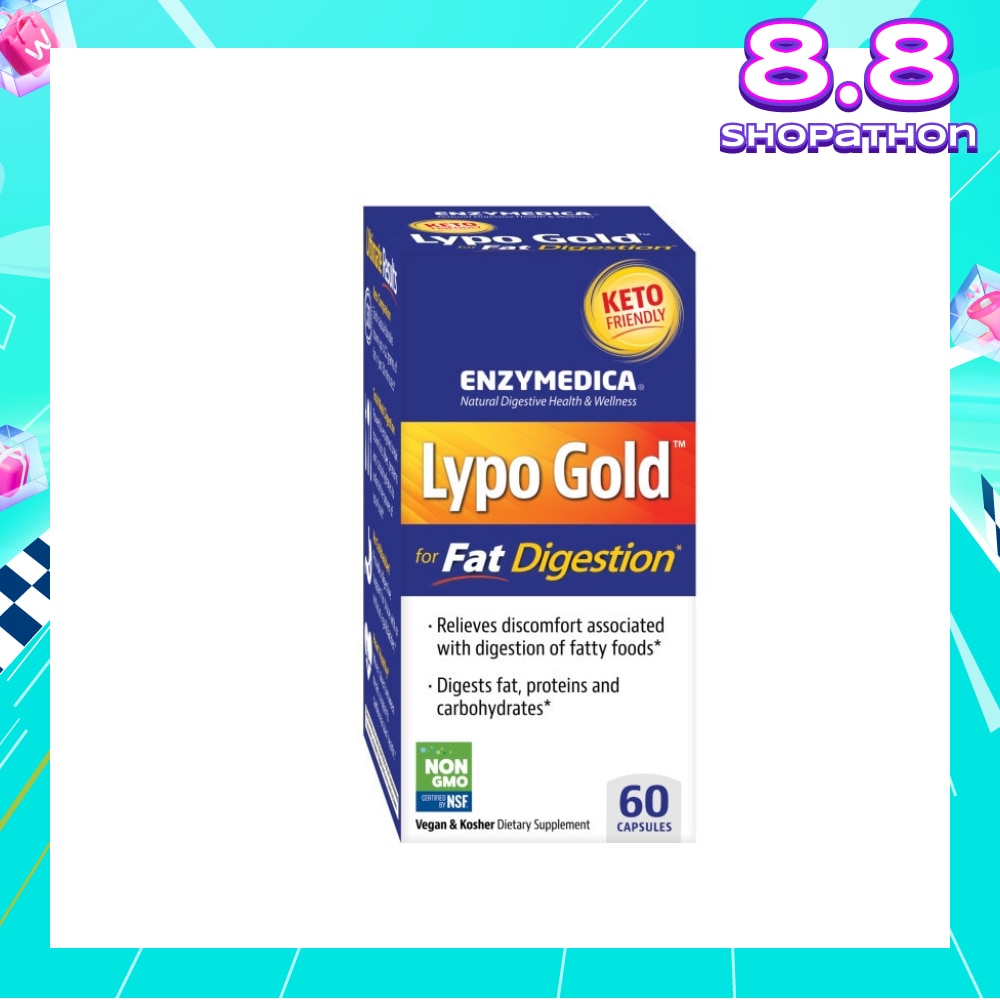 Lypo Gold For Fat Digestion Vegan & Kosher Dietary Supplement Capsule (Keto Friendly) 60s