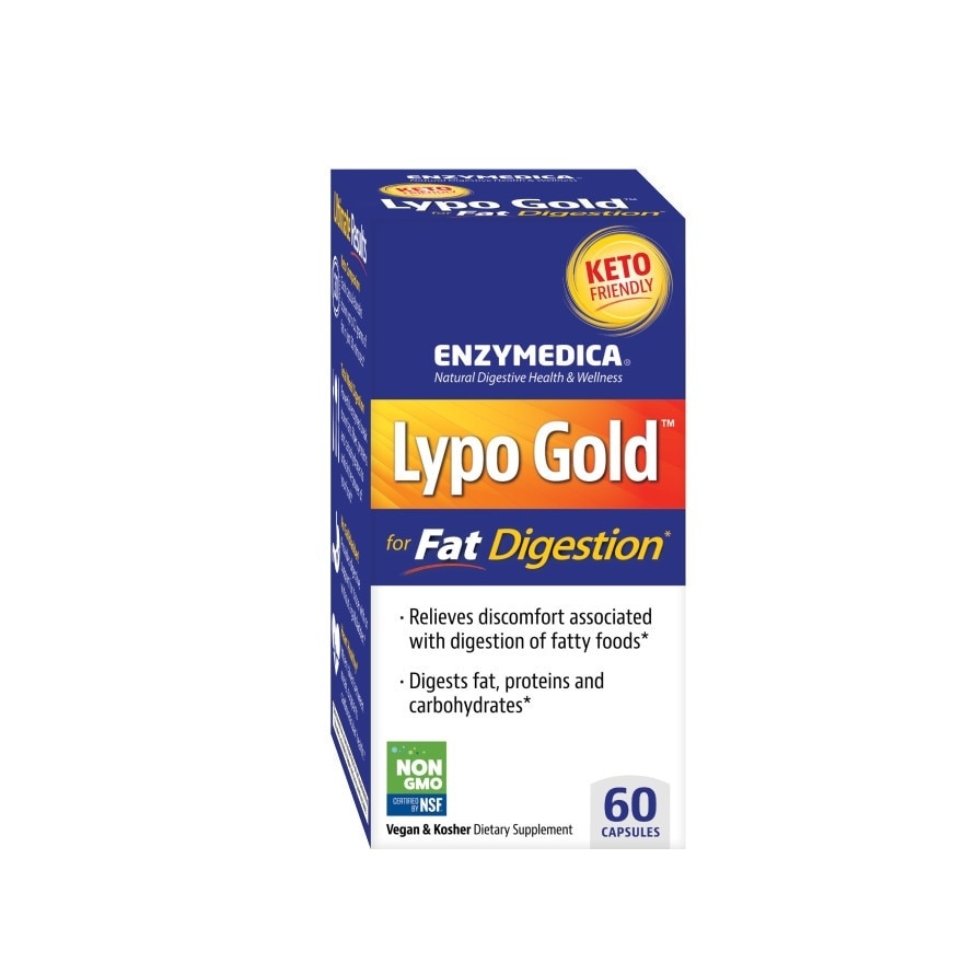 Lypo Gold For Fat Digestion Vegan & Kosher Dietary Supplement Capsule (Keto Friendly) 60s