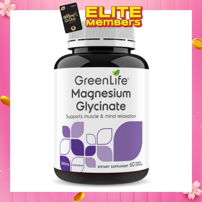 GREENLIFE Magnesium Glycinate Vegetarian Dietary Supplement Capsule 60s (Expiry: Feb`2026)
